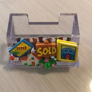 New Realtor business card holder